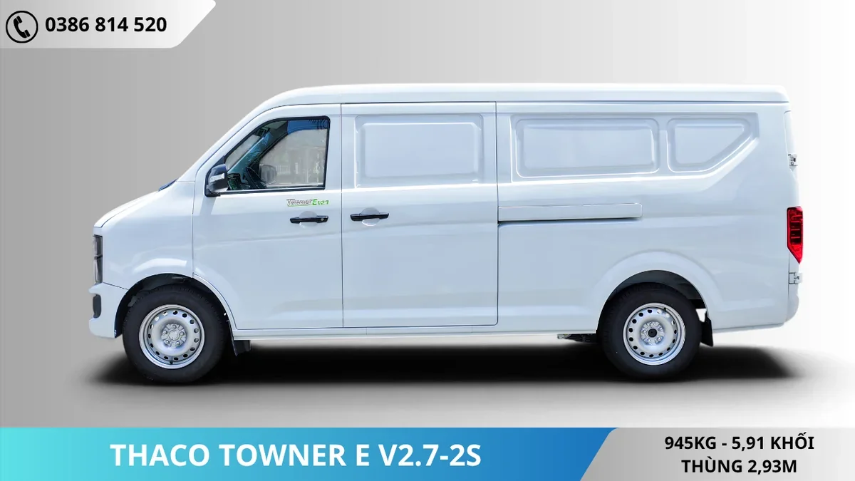 Thân Xe van điện Thaco Towner E V2.7-2S