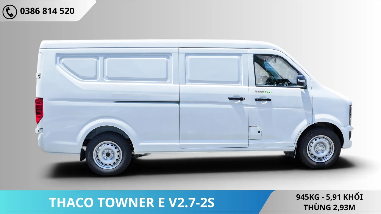 Thân Xe van điện Thaco Towner E V2.7-2S
