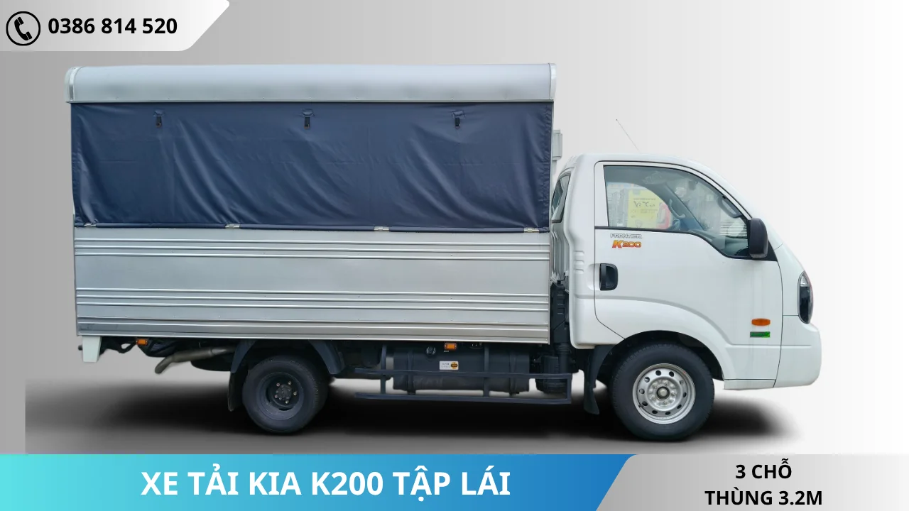 Mặt bên Xe tải Kia K200 tập lái