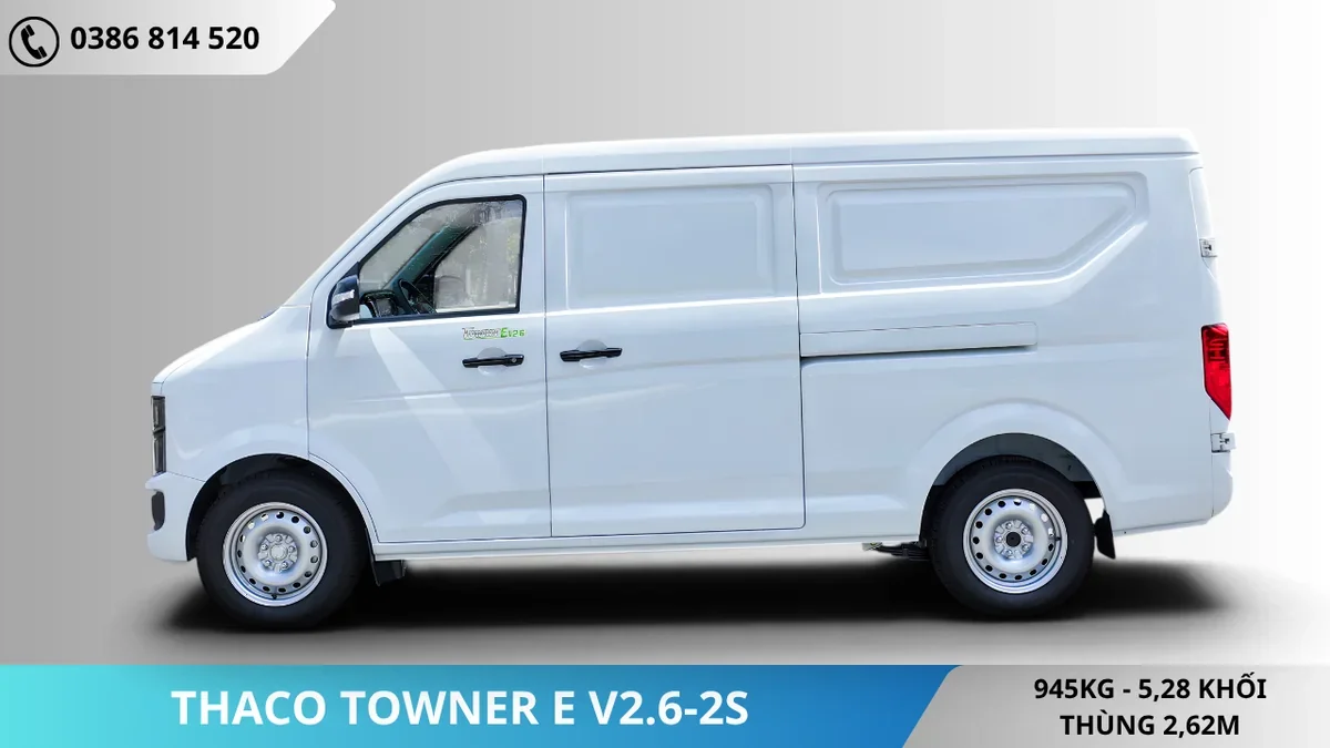 Thân xe van điện Thaco Towner E V2.6-2S