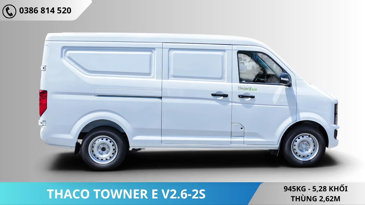Thân Xe van điện Thaco Towner E V2.6-2S