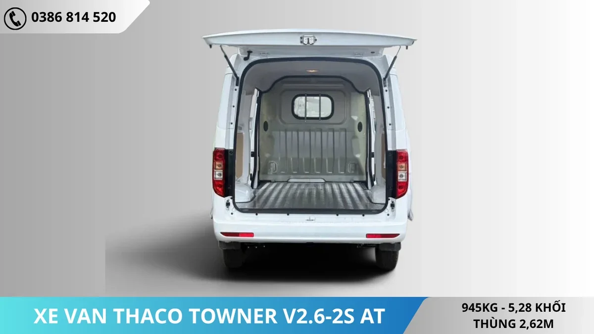 Thùng Xe van Thaco Towner V2.6-2S-AT Thùng Xe van Thaco Towner V2.6-2S-AT