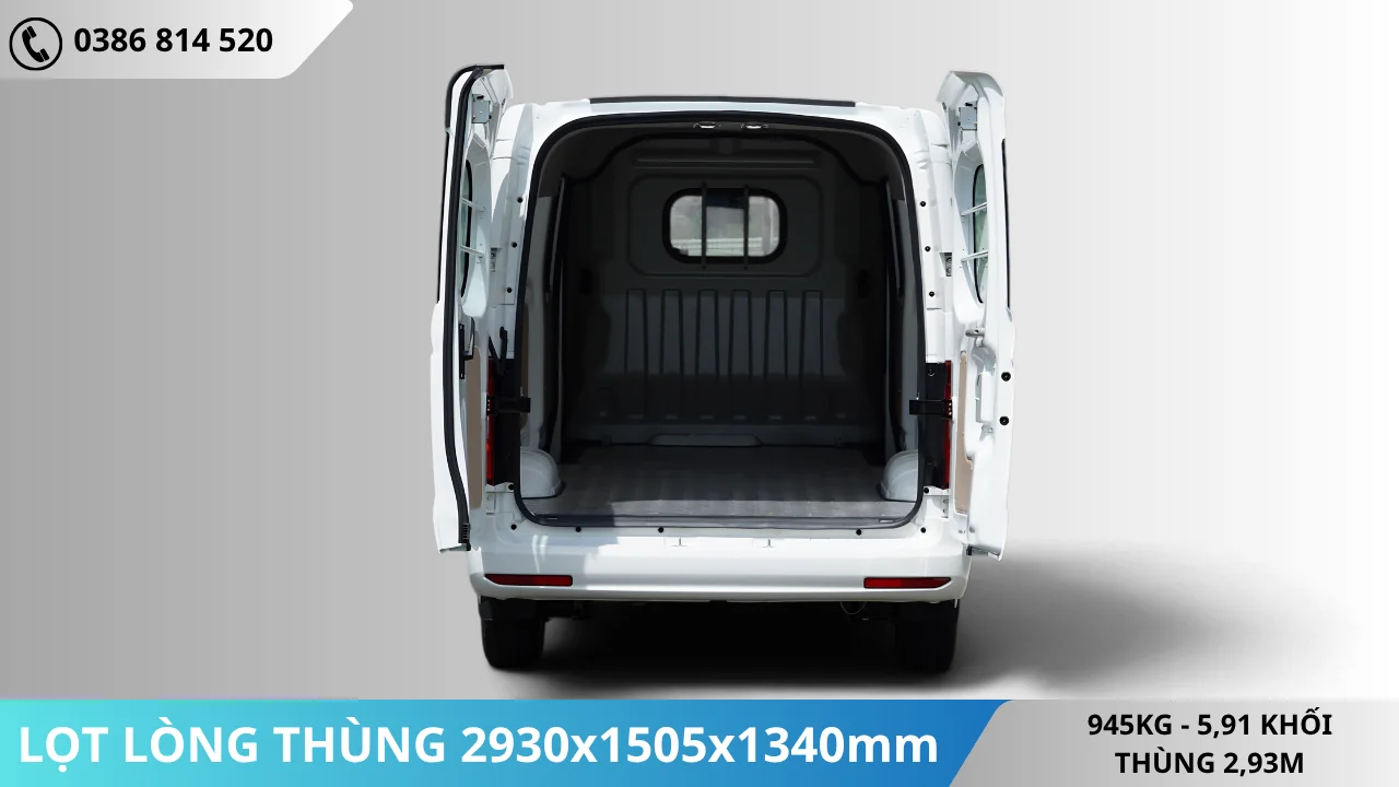 Thùng Xe van điện Thaco Towner E V2.7-2S