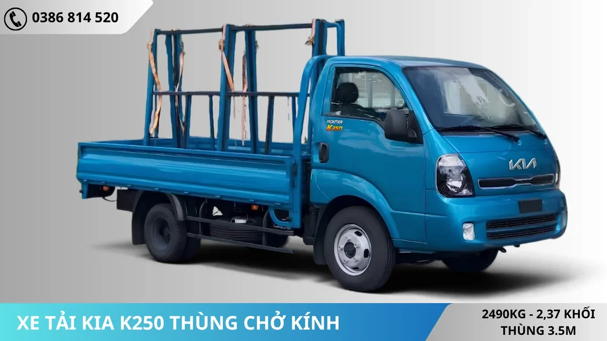 XE TẢI KIA K250 THÙNG CHỞ KÍNH XE TẢI KIA K250 THÙNG CHỞ KÍNH