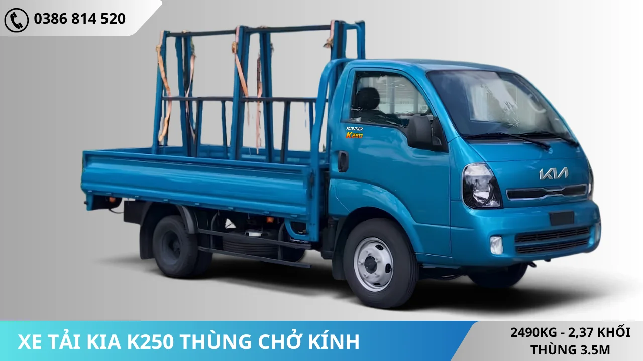 Xe tải Kia K250 thùng chở kính