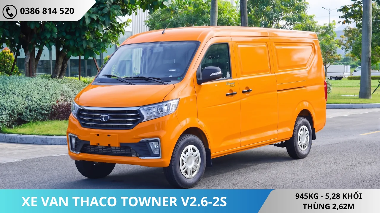 Xe van Thaco Towner V2.6-2S màu cam
