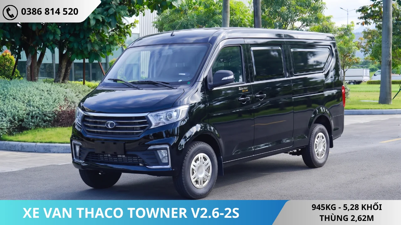 Xe van Thaco Towner V2.6-2S màu đen