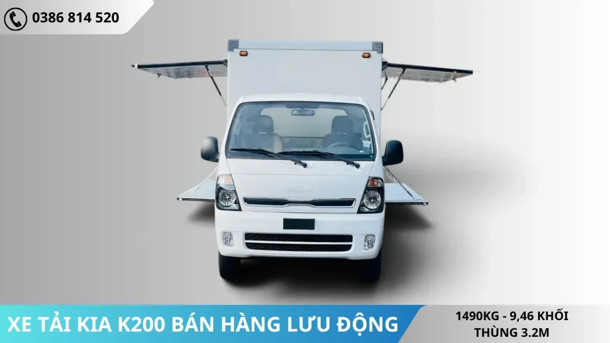 Xe tải Kia K200 bán hàng lưu động (3) Đuôi Xe tải Kia K200 bán hàng lưu động