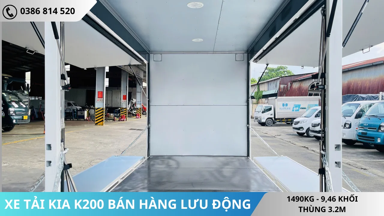 Thùng xe Kia K200 bán hàng lưu động