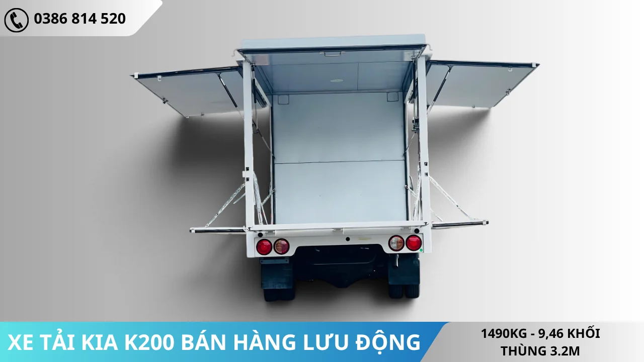 Thùng xe Kia K200 bán hàng lưu động