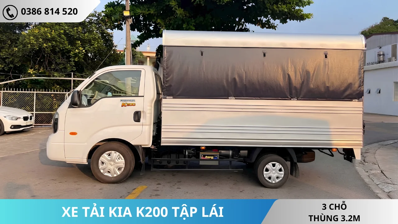 Xe tải Kia K200 tập lái màu trắng