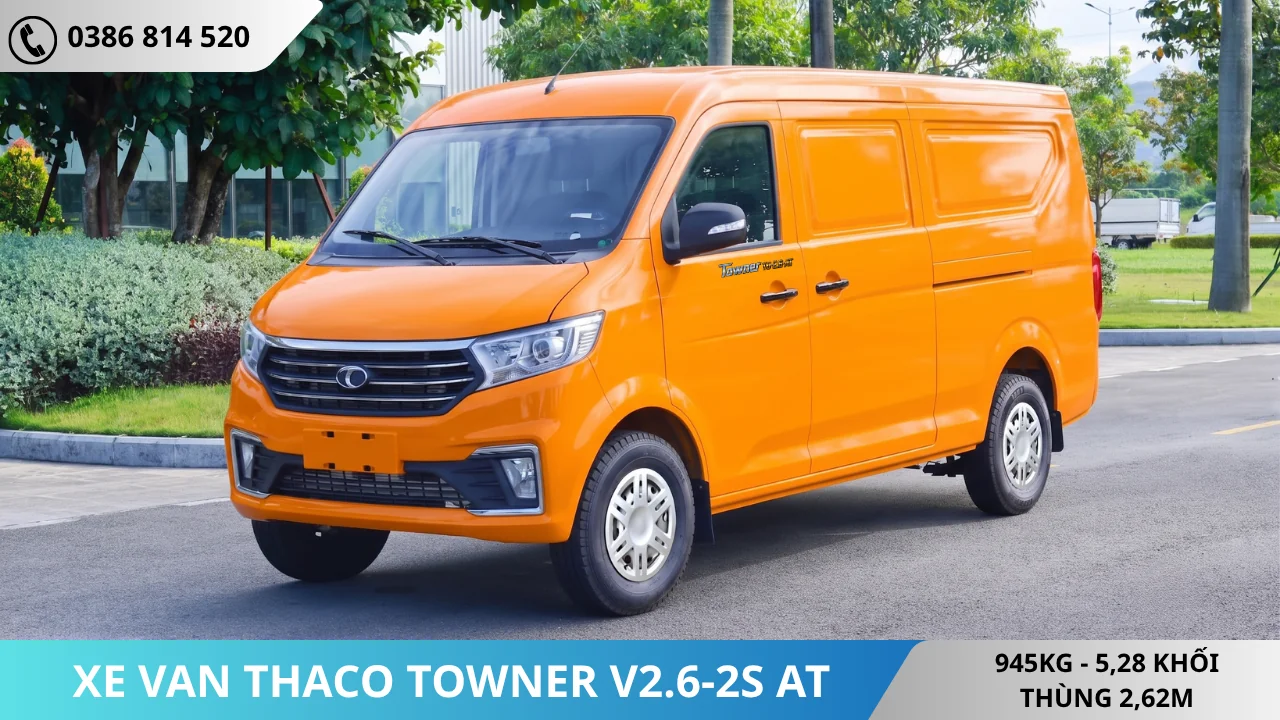 Xe van Thaco Towner V2.6-2S-AT màu cam