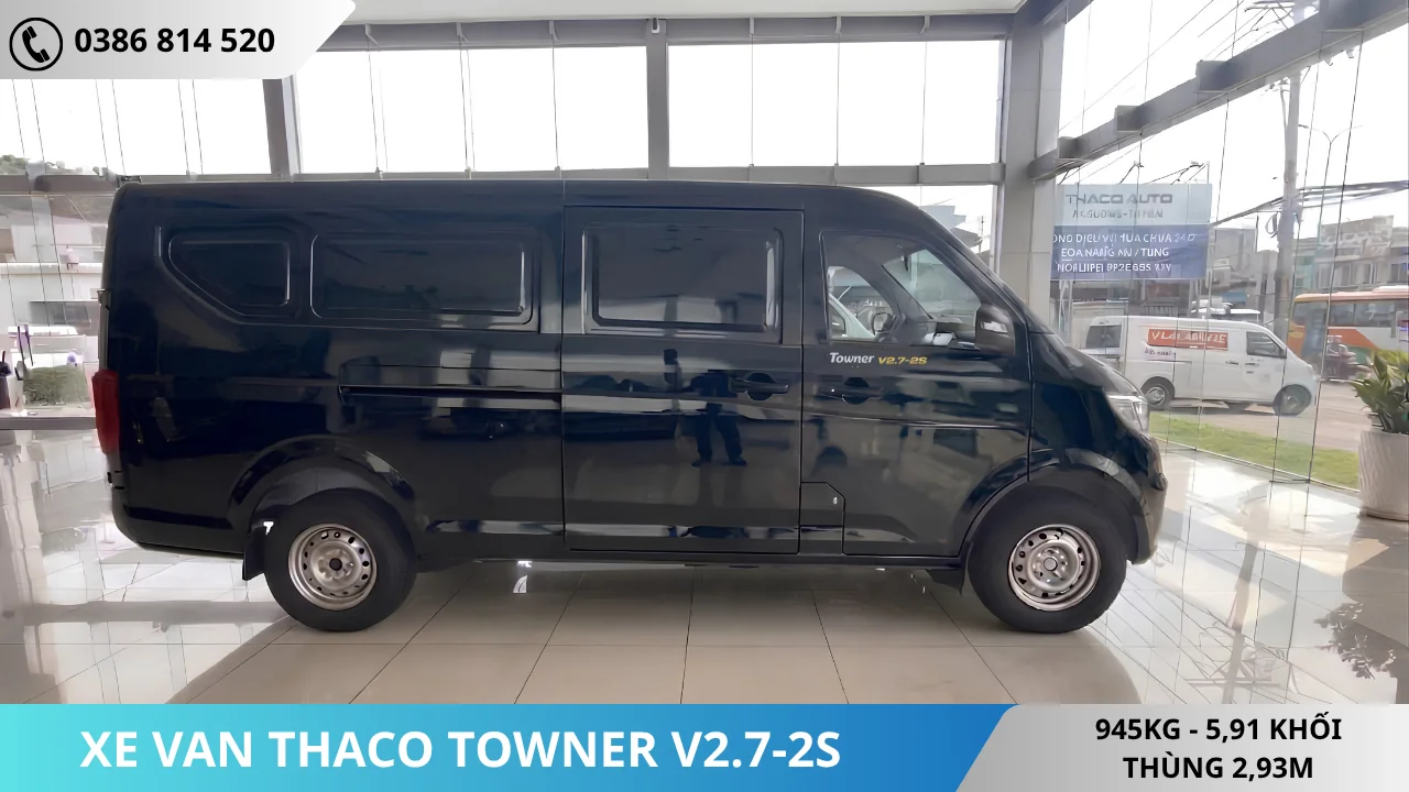 Xe van Thaco Towner V2.7-2S màu đen