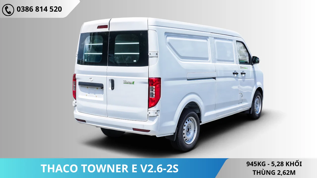 Đuôi Xe van điện Thaco Towner E V2.6-2S