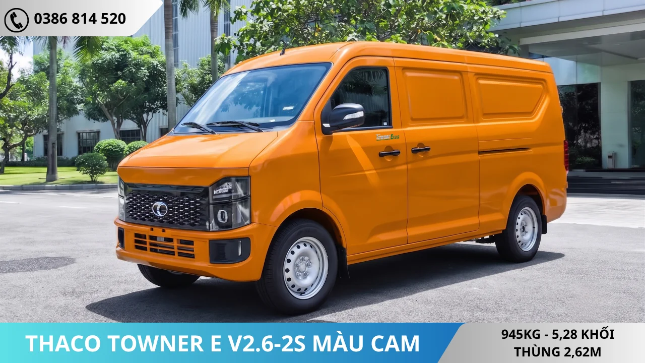 Xe van Thaco Towner V2.6-2S màu cam