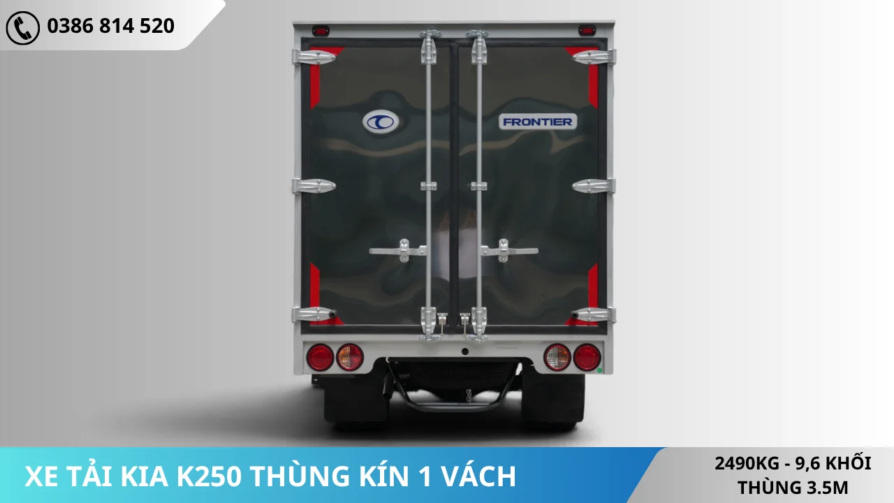 Đuôi Xe tải Kia K250 thùng kín