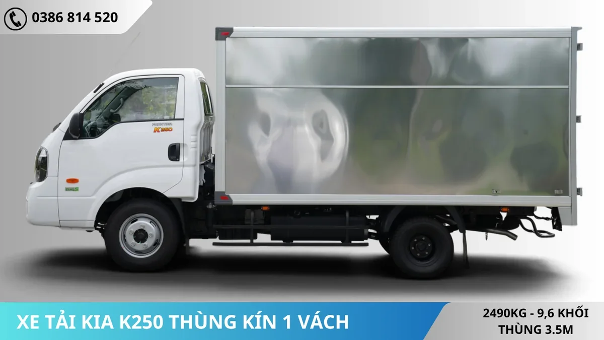 hông XE TẢI KIA K250 THÙNG KÍN 1 VÁCH hông XE TẢI KIA K250 THÙNG KÍN 1 VÁCH