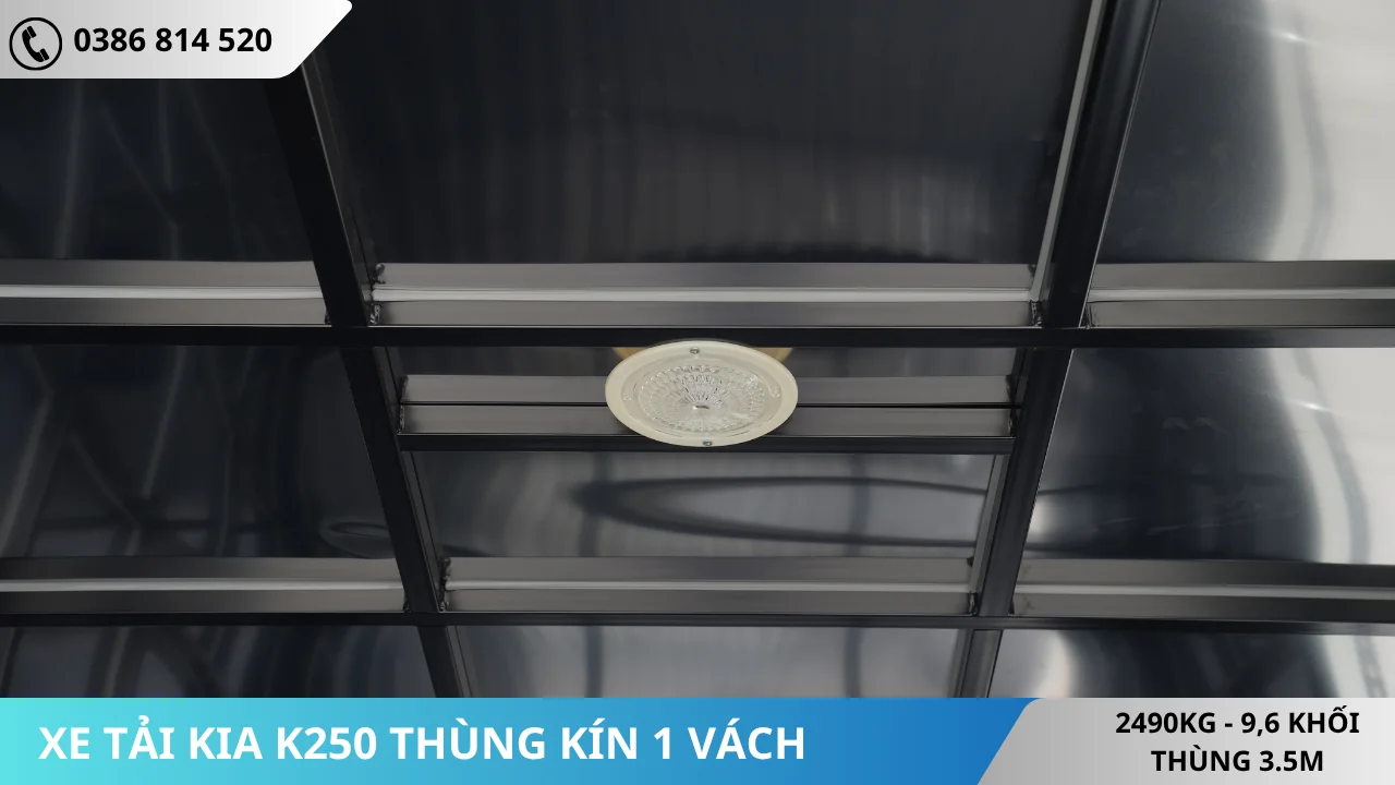 Trần thùng Xe tải Kia K250 thùng kín
