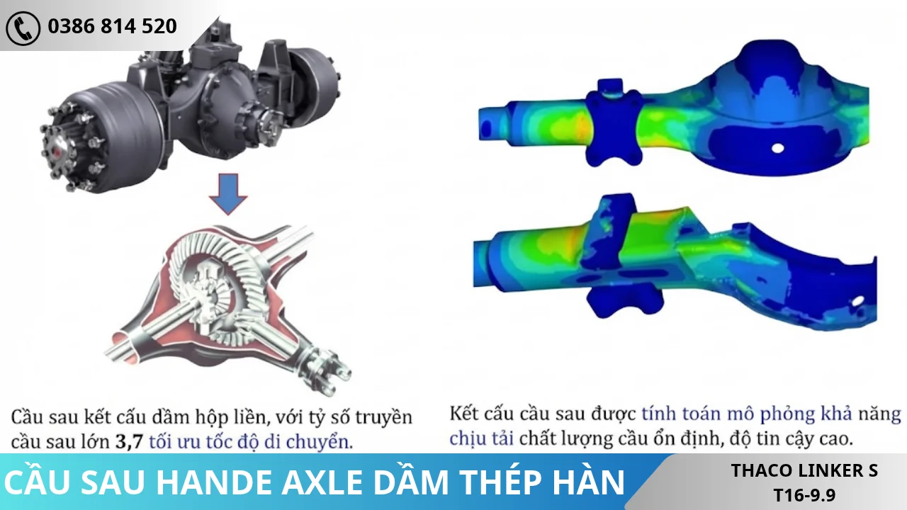 Cấu tạo Cầu sau Thaco Linker S T16-9.9