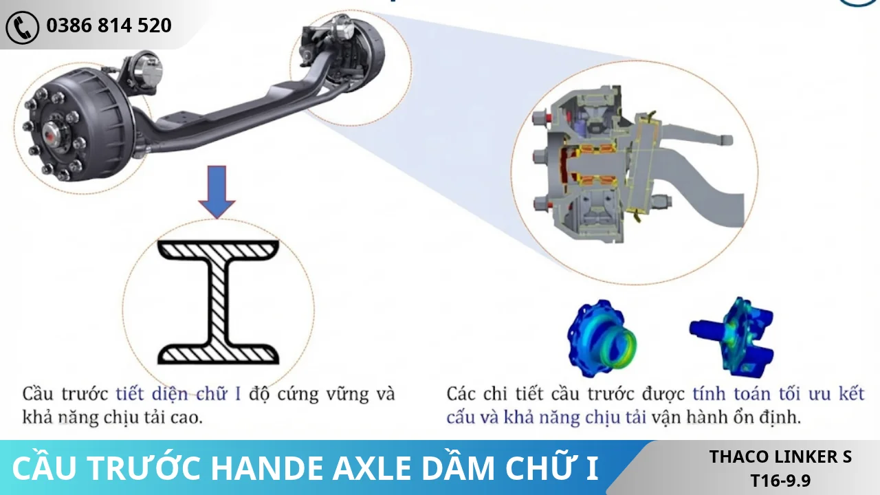 Cấu tạo Cầu trước Thaco Linker S T16-9.9