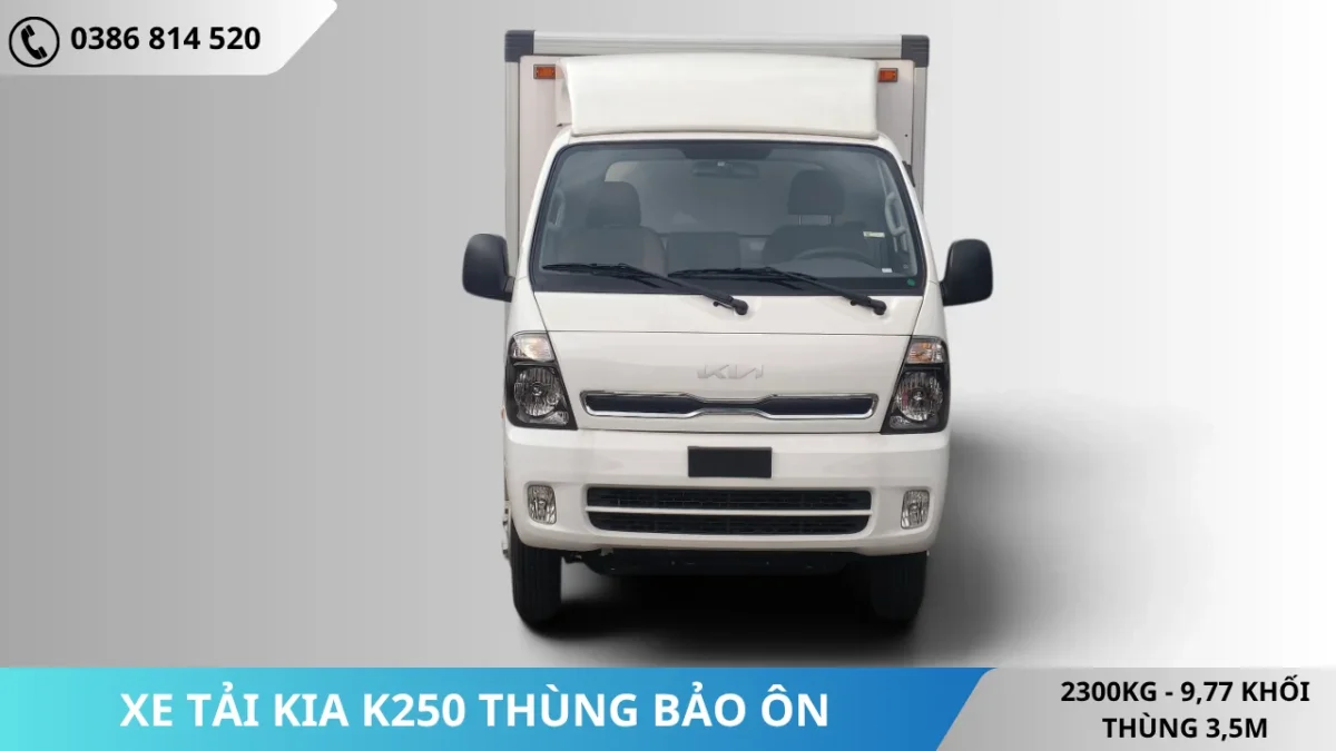 Mặt đầu xe tải Kia K250 thùng bảo ôn