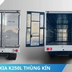 Đuôi xe tải KIA K250L thùng kín 2350kg Đuôi xe tải KIA K250L thùng kín 2350kg
