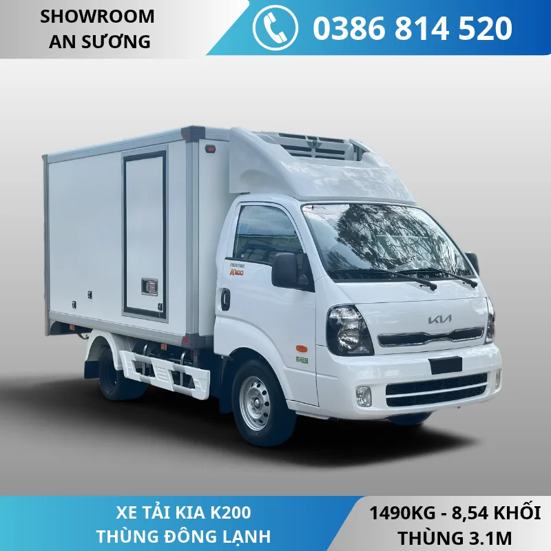HÌNH NỀN WEB KIA K200 ĐÔNG LẠNH DL1 Xe tải Kia K200 thùng đông lạnh