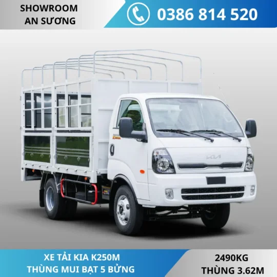 Xe tải Kia K250M thùng mui bạt
