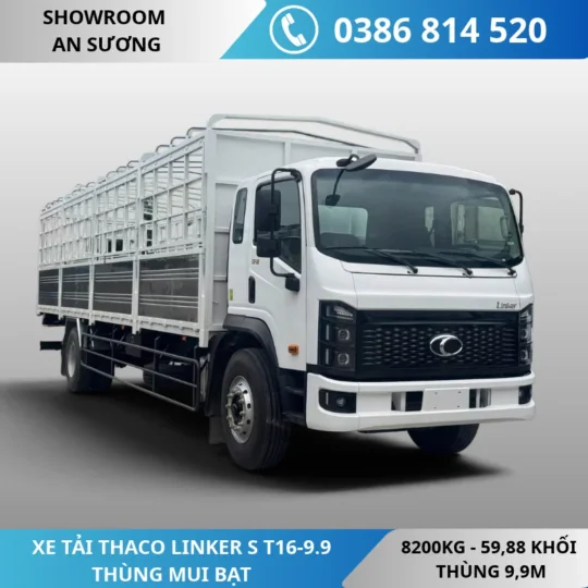 HÌNH NỀN WEB THACO LINKER T16-9.9 M91 Xe tải Thaco Linker S T16-9.9 thùng mui bạt