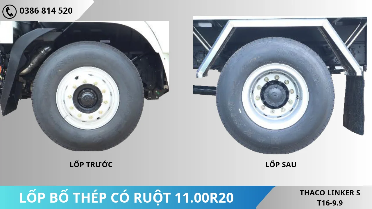 Lốp bố thép có ruột 11.00R20 Thaco Linker S T16-9.9