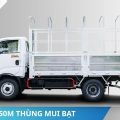 Mặt bên Xe tải Kia K250M thùng mui bạt Mặt hông K250M thùng mui bạt