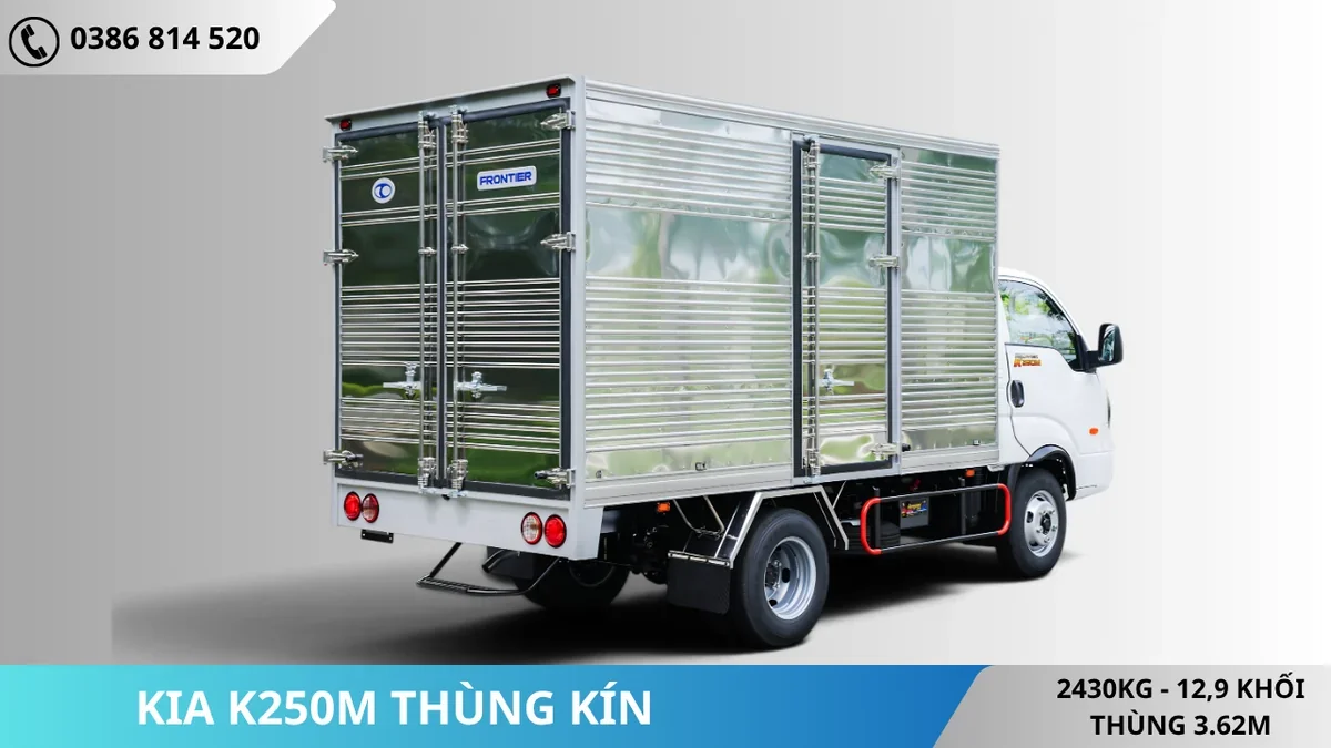 Mặt đuôi Xe tải Kia K250M thùng kín