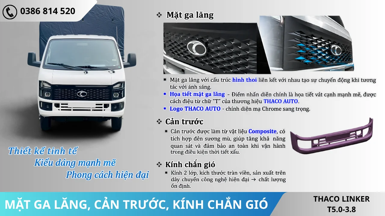 Mặt ga lăng Thaco Linker T5.0-3.8