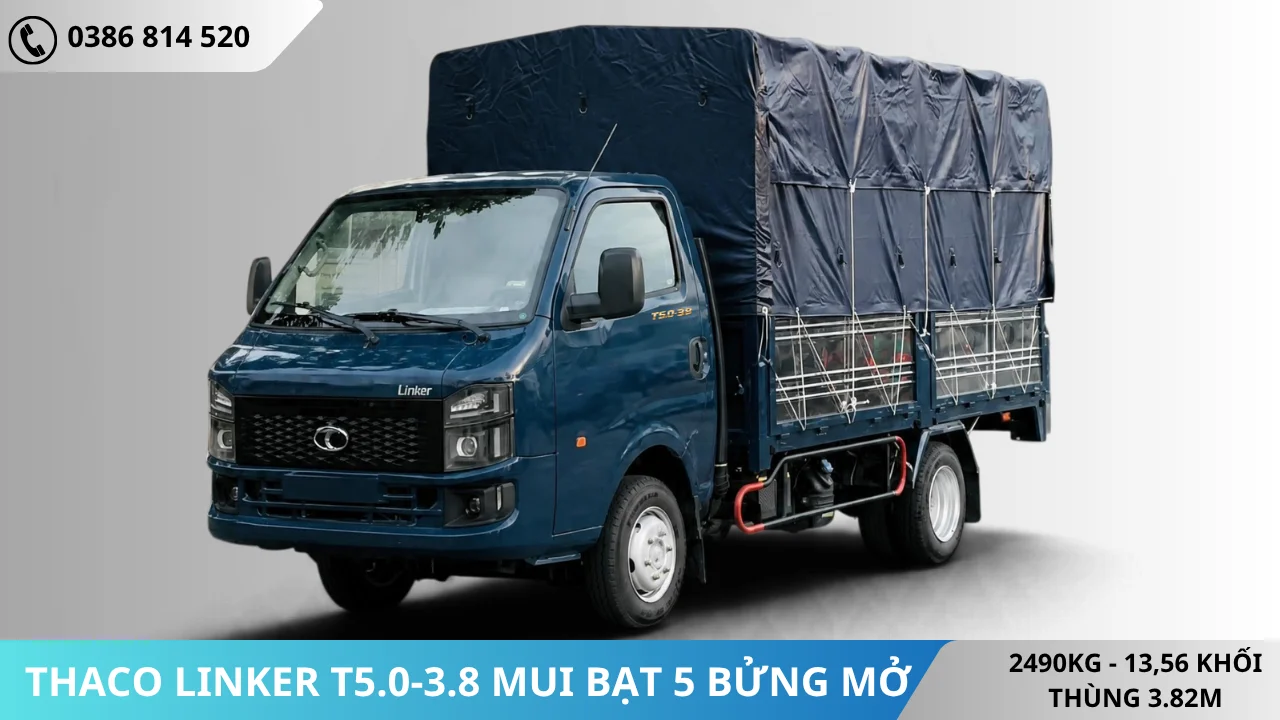 Xe tải Thaco Linker T5.0-3.8 màu xanh