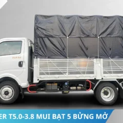 Thân xe tải Thaco Linker T5.0-3.8 mui bạt 5 bửng mở Thân xe tải Thaco Linker T5.0-3.8 mui bạt 5 bửng mở