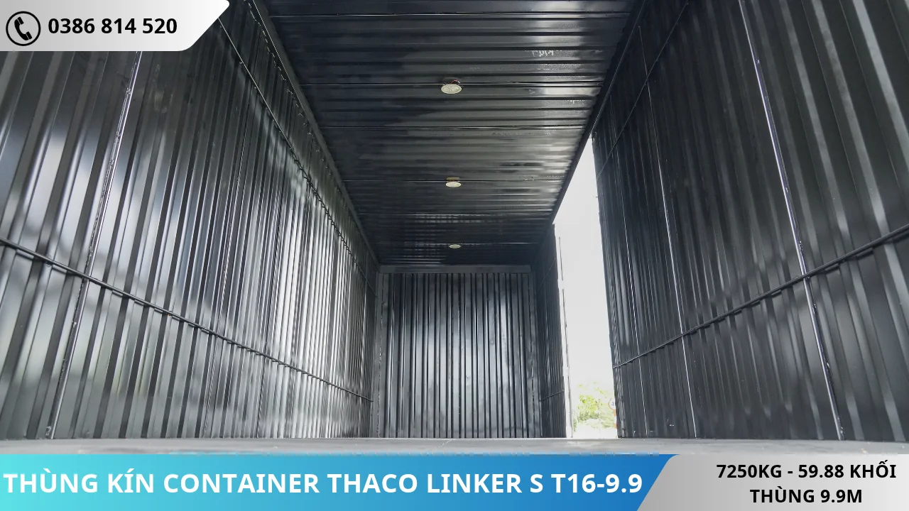 Thùng kín Container Xe tải Thaco Linker S T16-9.9