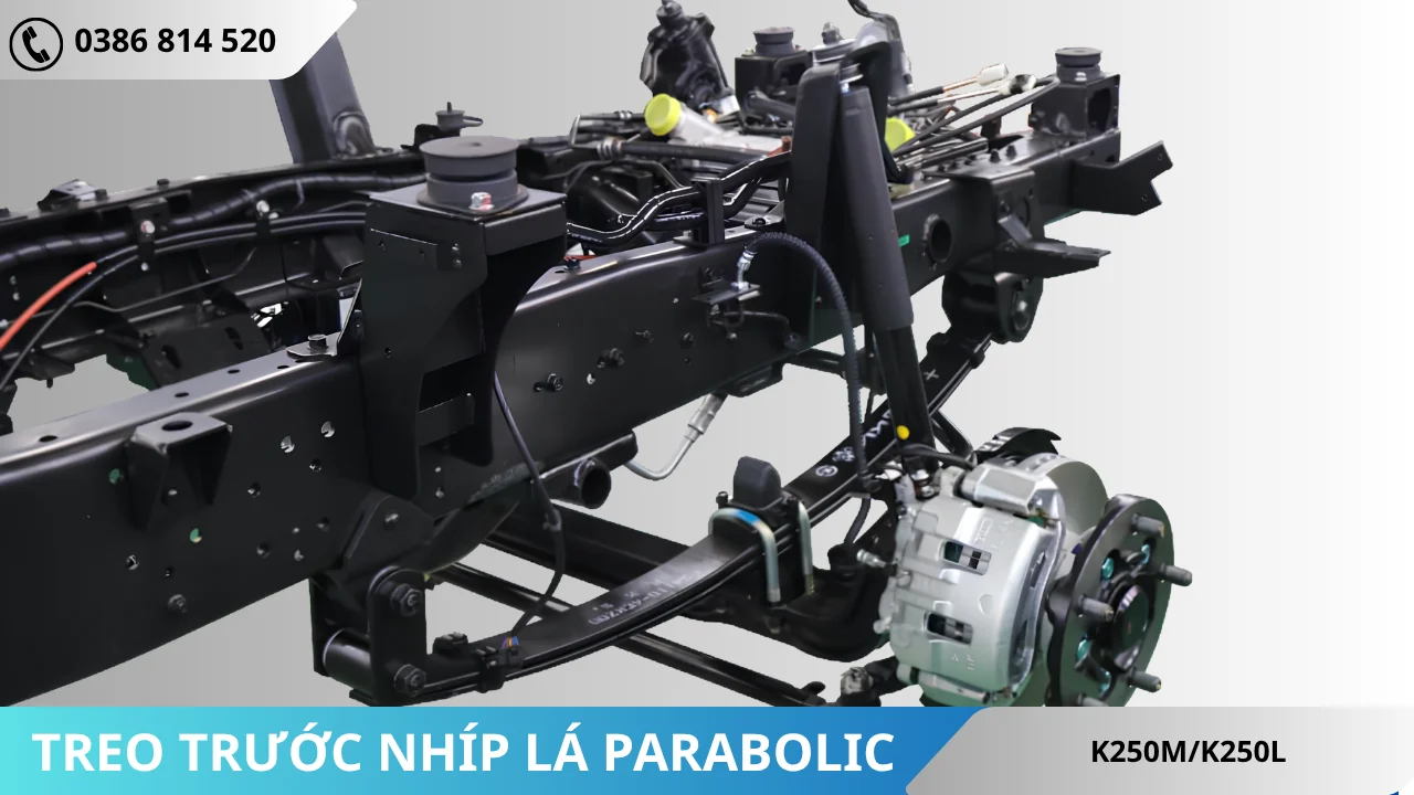 Treo trước nhíp lá Parabolic Kia K250M và K250L