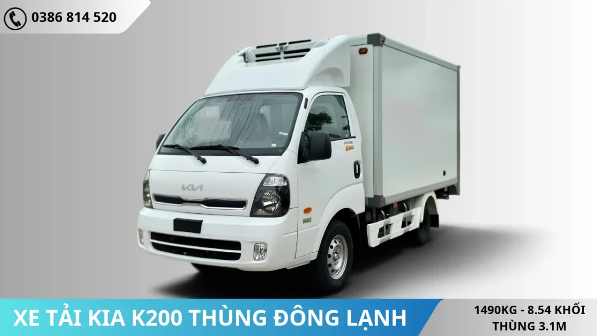 Xe tải KIA K200 DL1 Xe tải Kia K200 thùng đông lạnh