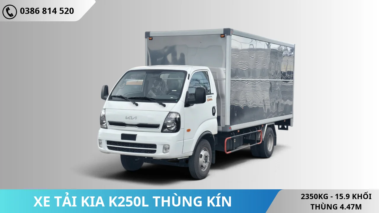 Xe tải KIA K250L thùng kín 2350kg