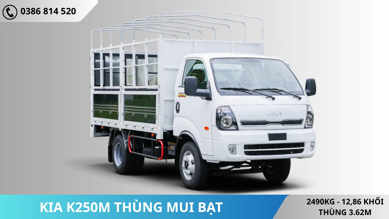 Xe tải Kia K250M thùng mui bạt