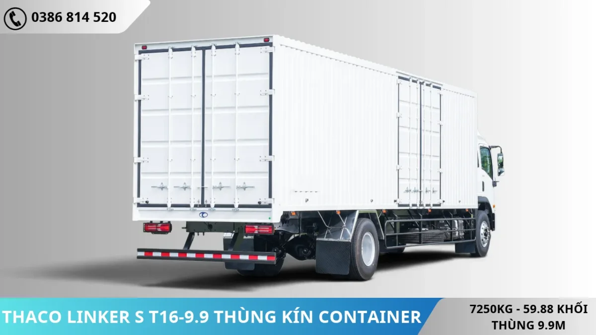 Xe tải Thaco Linker S T16-9.9 thùng kín Container
