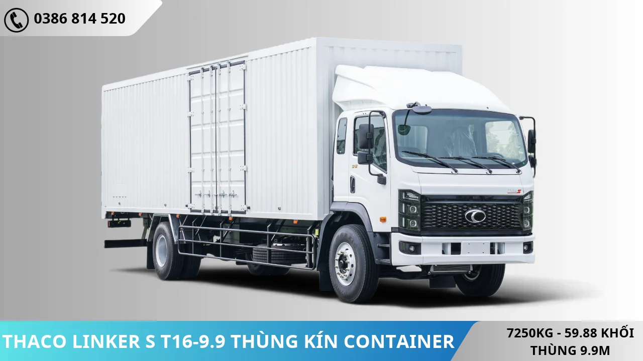 Thaco Linker S T16-9.9 thùng kín Container